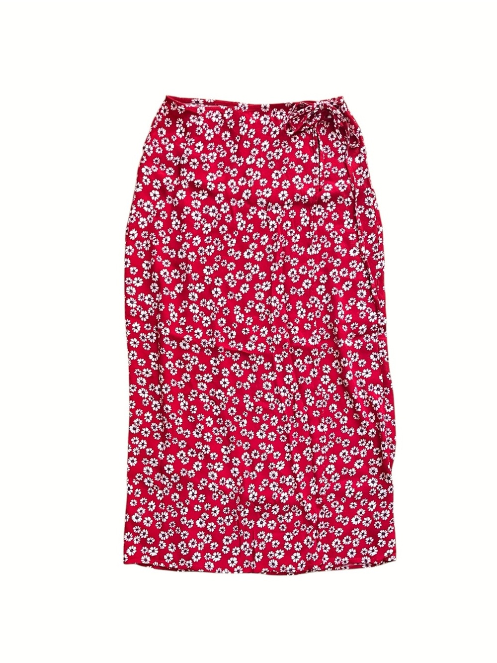 Reformation “Bea” Red Floral WrapnMidi Skirt, sz 4, MSRP $148